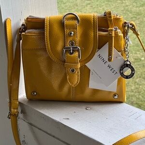 NINE WEST Yellow Crossbody Bag NWT